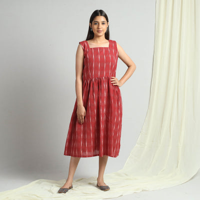  Pochampally Ikat Weave Cotton Dress 