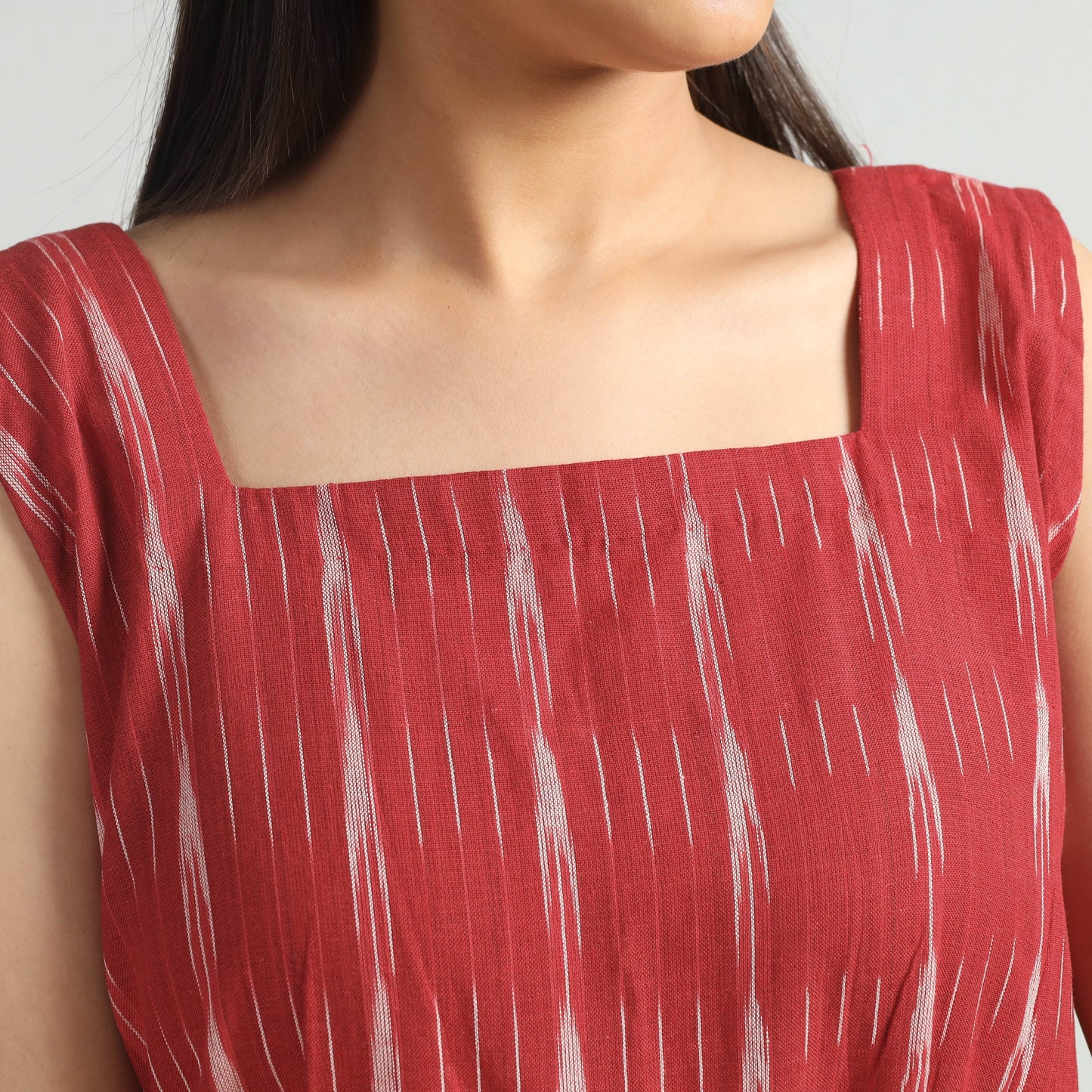  Pochampally Ikat Weave Cotton Dress 