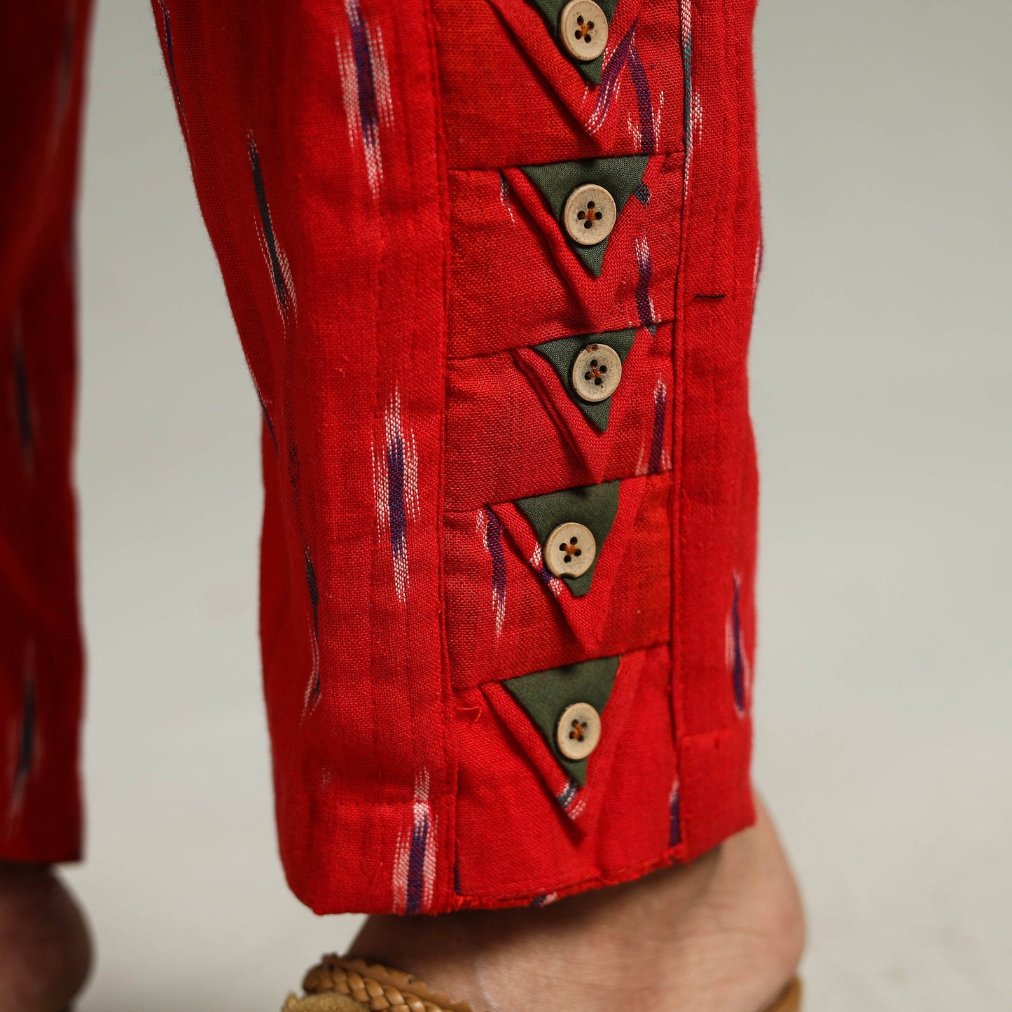  Pochampally Ikat Weave Cotton Elasticated Pant 03 