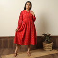 Buy Pochampally Ikat Weave Cotton Flared Dress 08 Online l iTokri.com