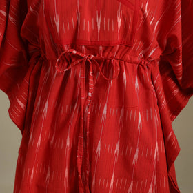 Red - pochampally ikat weave cotton kaftan (medium) 30