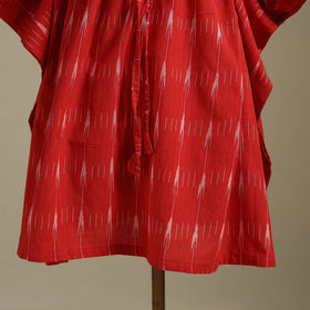 Red - pochampally ikat weave cotton kaftan (medium) 30