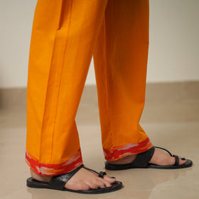  Pochampally Ikat Weave Cotton Kurta with Palazzo & Dupatta Set 01 