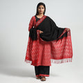 Pochampally Ikat Kurta with Palazzo & Dupatta Set