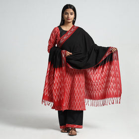 Pochampally Ikat Kurta with Palazzo & Dupatta Set