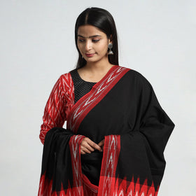 Pochampally Ikat Kurta with Palazzo & Dupatta Set