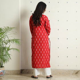 Buy Pochampally Ikat Weave Cotton Long Straight Kurta 10 Online at iTokri.com