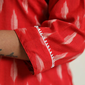 Buy Pochampally Ikat Weave Cotton Long Straight Kurta 10 Online at iTokri.com