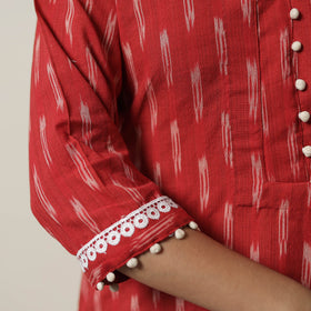  Pochampally Ikat Weave Cotton Straight Kurta 11 Online at iTokri.com