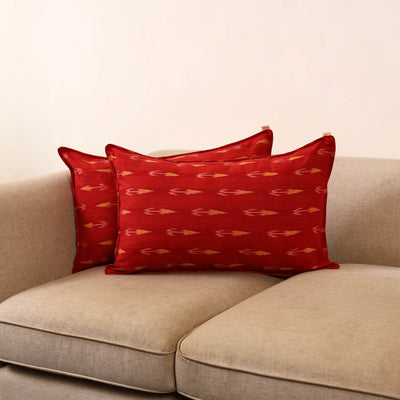 Pochampally ikat weave pillow covers (set of 2) 09