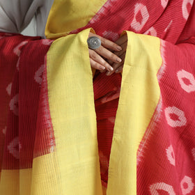 Red - pochampally missing ikat handloom cotton dupatta