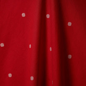 Red - prewashed cotton jacquard fabric 01 - handcrafted