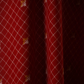 Red - prewashed cotton jacquard fabric 02 - handcrafted