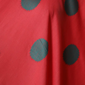 Red - prewashed cotton jacquard fabric 03 - handcrafted