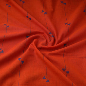 Red - prewashed cotton jacquard fabric 03 - handcrafted