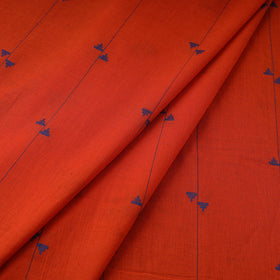 Red - prewashed cotton jacquard fabric 03 - handcrafted