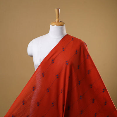 Red - prewashed cotton jacquard fabric 03 - handcrafted