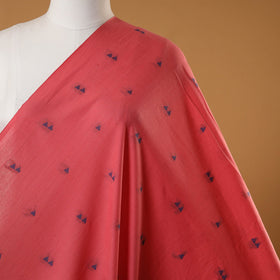 Red - prewashed cotton jacquard fabric 03 - handcrafted