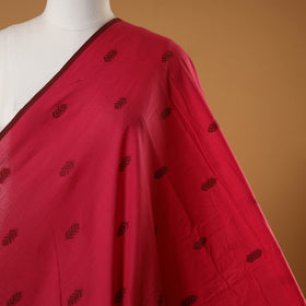 Red - prewashed cotton jacquard fabric 04 - handcrafted