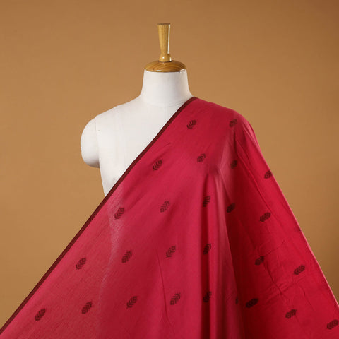 Red - prewashed cotton jacquard fabric 04 - handcrafted