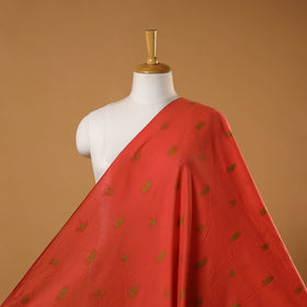 Red - prewashed cotton jacquard fabric 04 - handcrafted