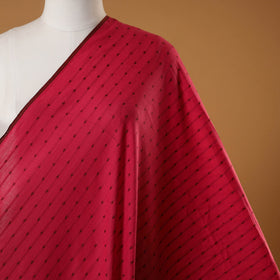 Red - prewashed cotton jacquard fabric 05 - handcrafted