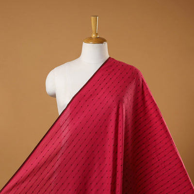 Red - prewashed cotton jacquard fabric 05 - handcrafted