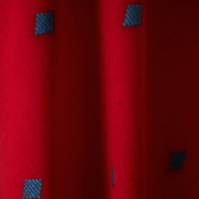 Red - prewashed cotton jacquard fabric 05 - handcrafted