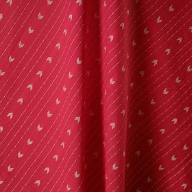 Red - prewashed cotton jacquard fabric 06 - handcrafted