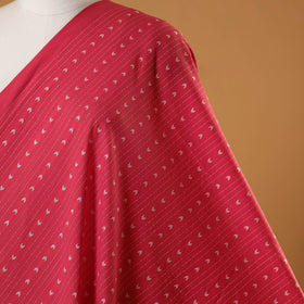 Red - prewashed cotton jacquard fabric 06 - handcrafted