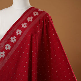 Red - prewashed cotton jacquard fabric 07 - handcrafted