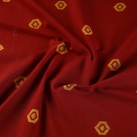  Buy Red Prewashed Jacquard Fabric 