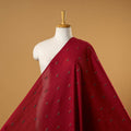 Red - prewashed cotton jacquard fabric 13 - handcrafted