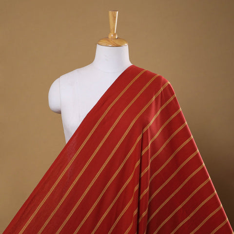 Red Prewashed Cotton Jacquard Fabric