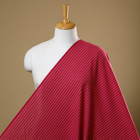  Red Prewashed Cotton Jacquard Fabric