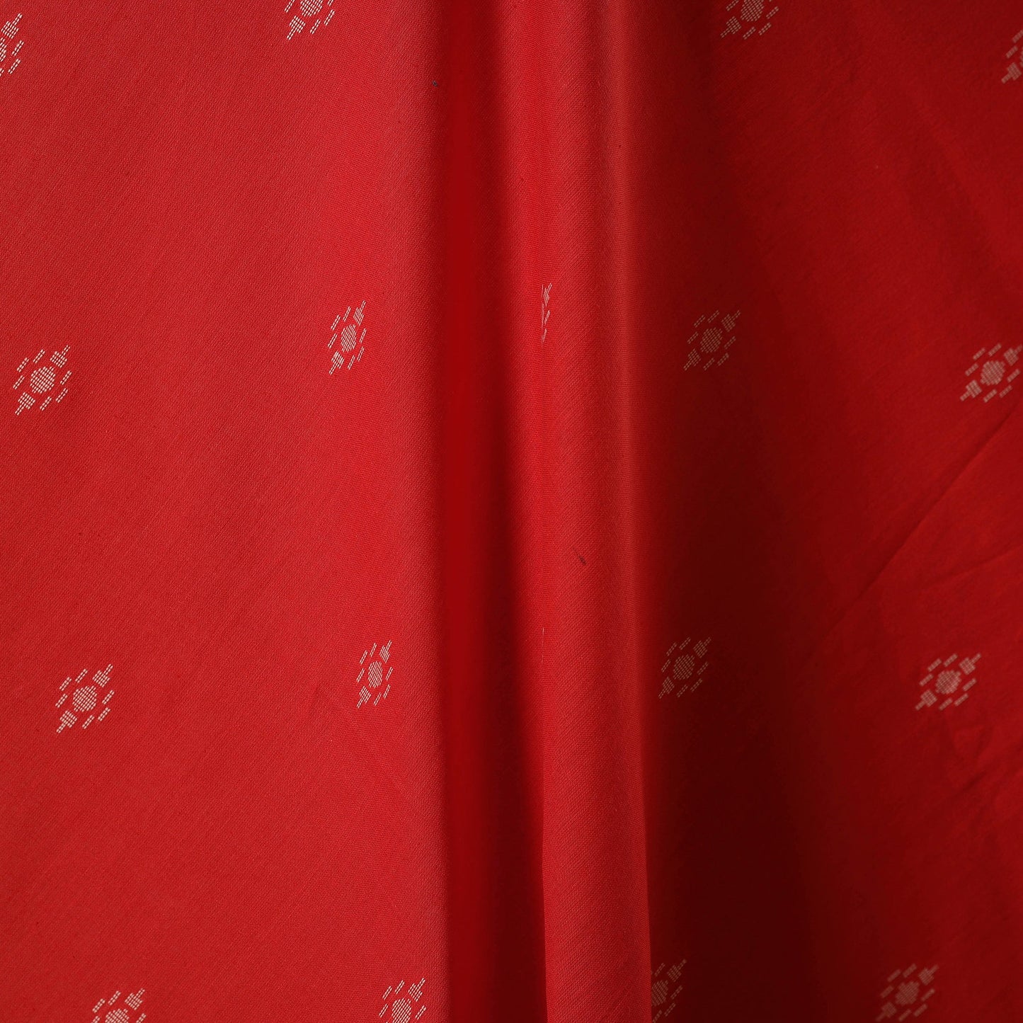 Red - prewashed cotton jacquard fabric 26 - handcrafted