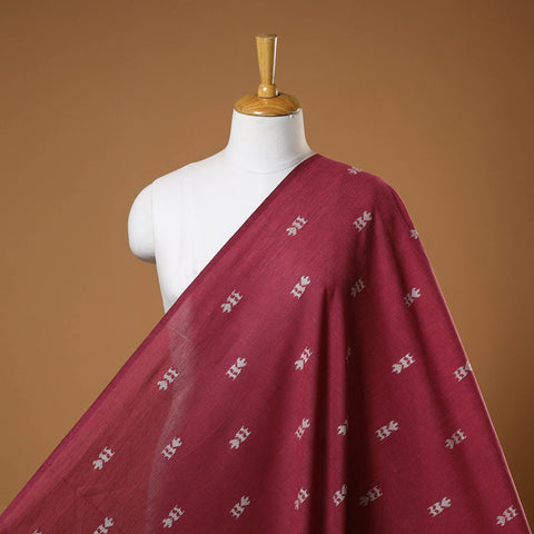 Red - prewashed cotton jacquard fabric 34 - handcrafted