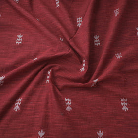 Red Prewashed Cotton Jacquard Fabric