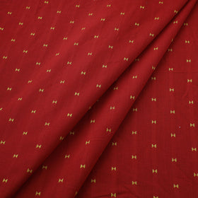 Red Prewashed Cotton Jacquard Fabric