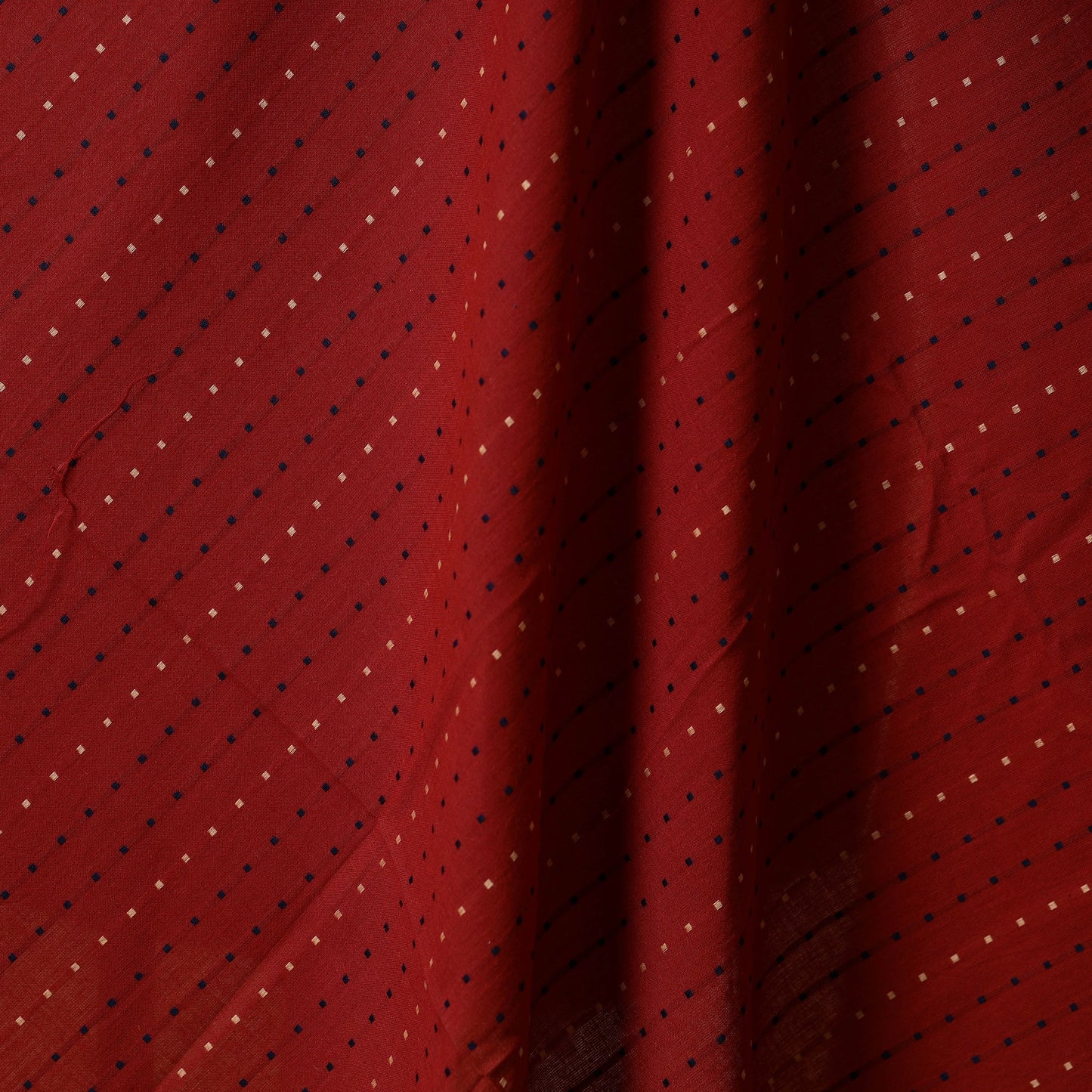 Red - prewashed cotton jacquard weave fabric 01