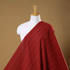 Red - prewashed cotton jacquard weave fabric 01