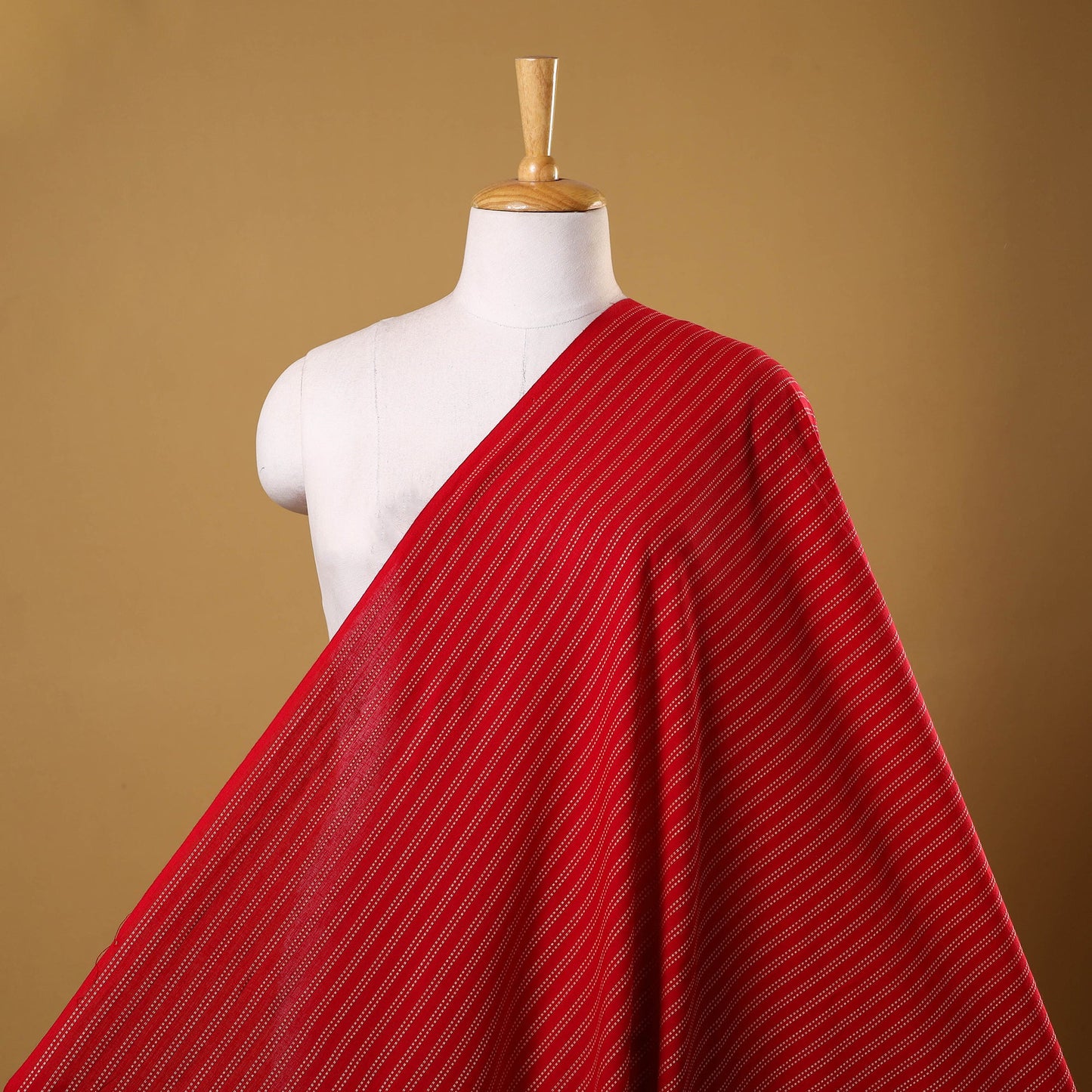 Red - prewashed cotton jacquard weave fabric 08