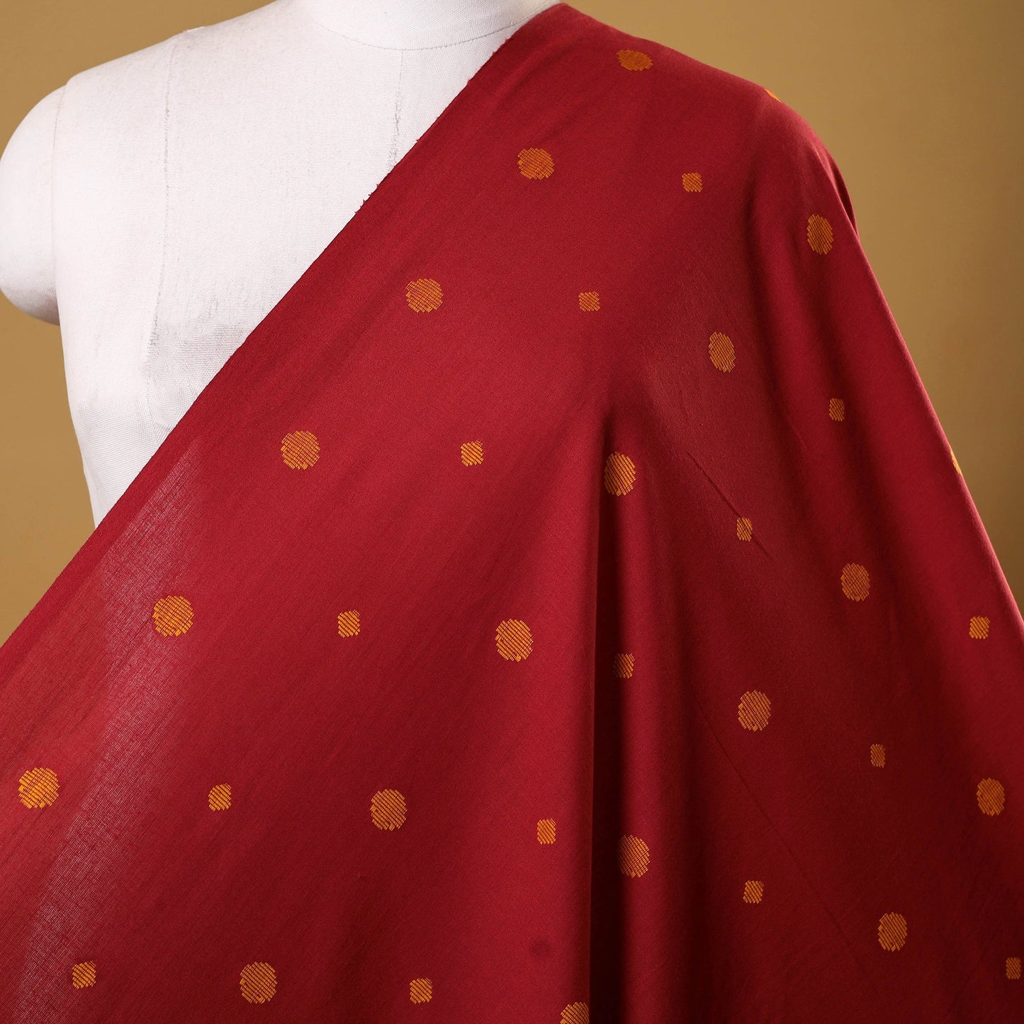 Red - prewashed cotton jacquard weave fabric 32