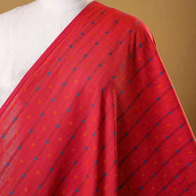 Red - prewashed cotton jacquard weave fabric 51