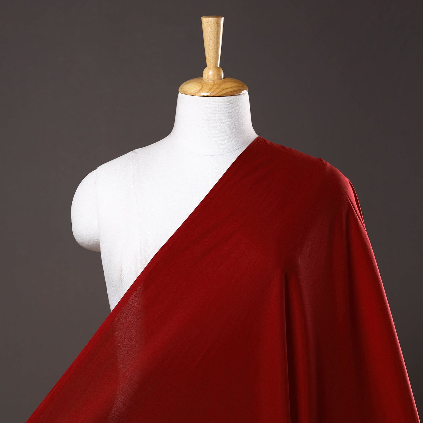 Red - prewashed plain cotton fabric 02 - handcrafted