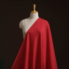Red - prewashed cotton plain fabric 02 - handcrafted