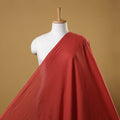Red Prewashed Cotton Plain Fabric