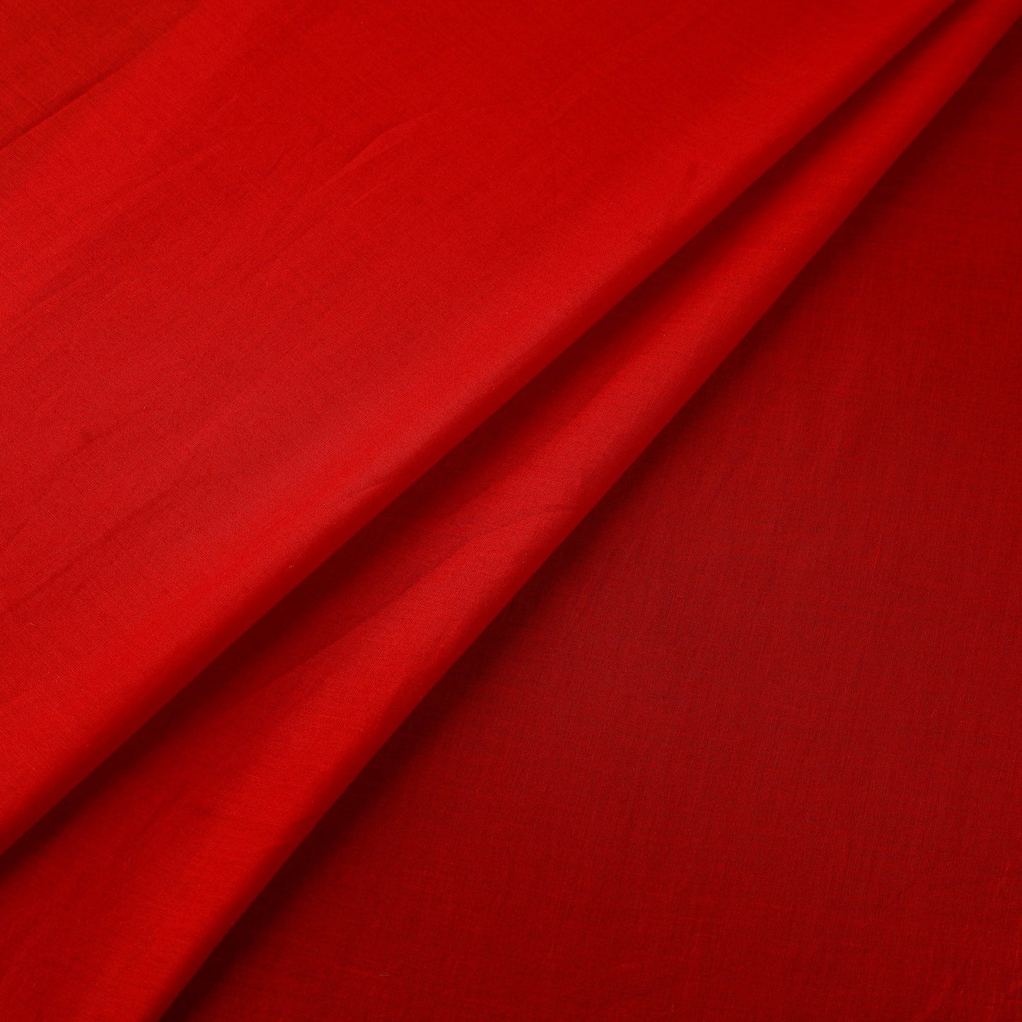 Buy Red Prewashed Mul Cotton Plain Fabric