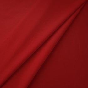  Red Prewashed Mul Cotton Plain Fabric