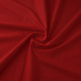  Red Prewashed Mul Cotton Plain Fabric